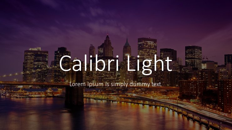 Download Calibri Light Free Mac